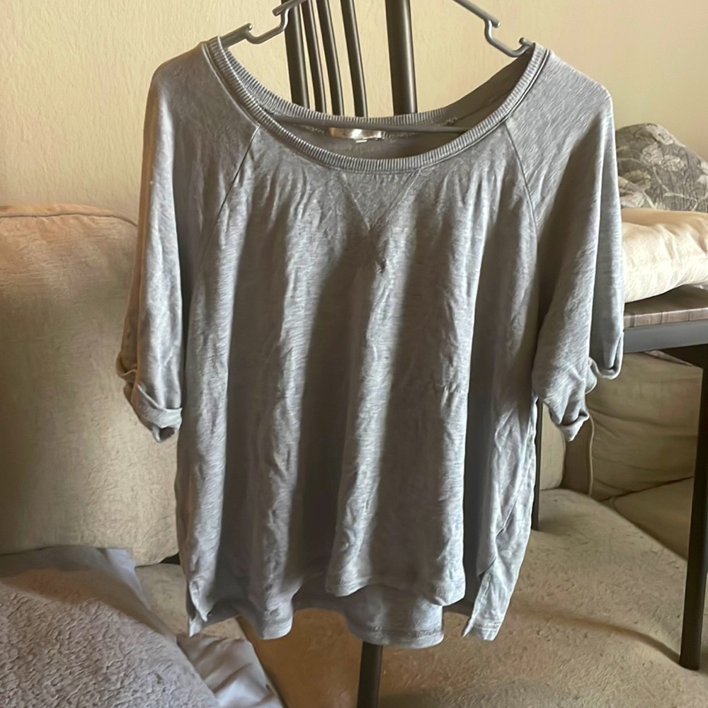 Gray short sleeve crop top by Z Supply